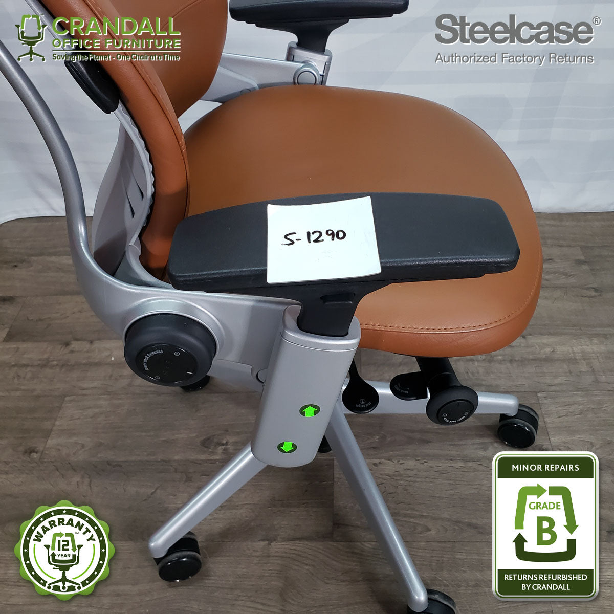 S-1290 - Steelcase V2 Leap - Grade B