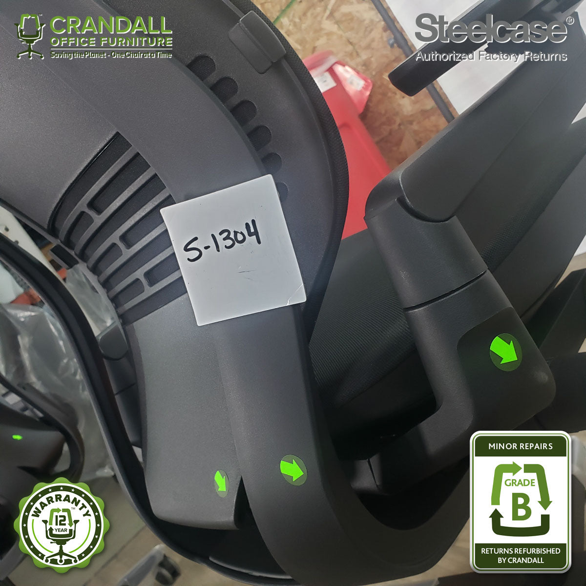 S-1304 - Steelcase Gesture with Headrest - Grade B