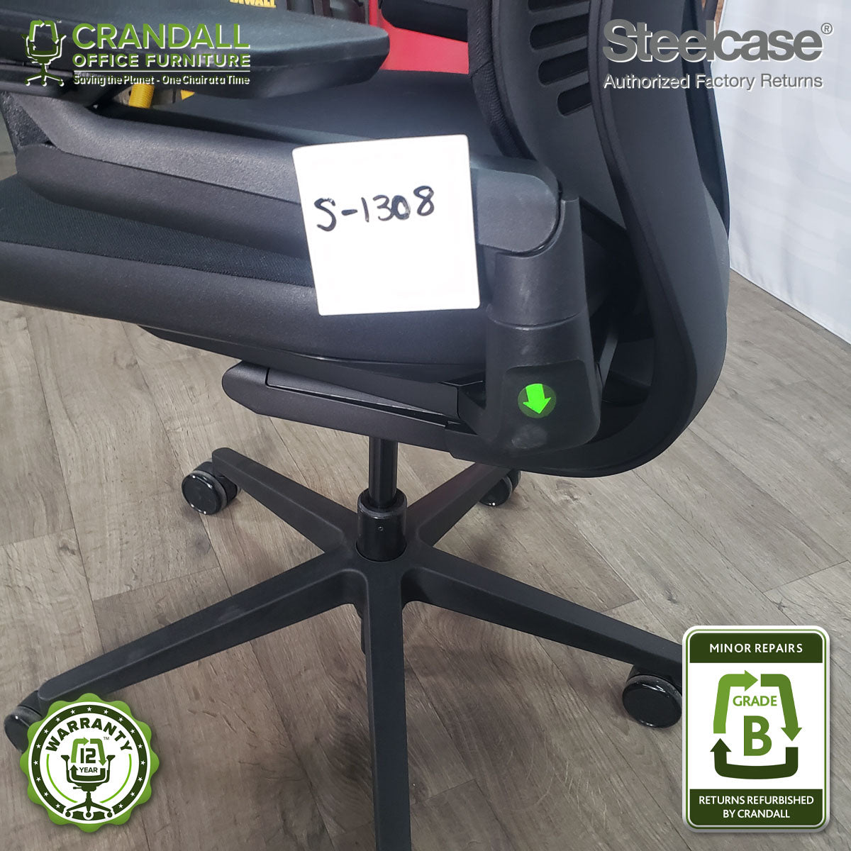 S-1308 - Steelcase Gesture with Headrest - Grade B