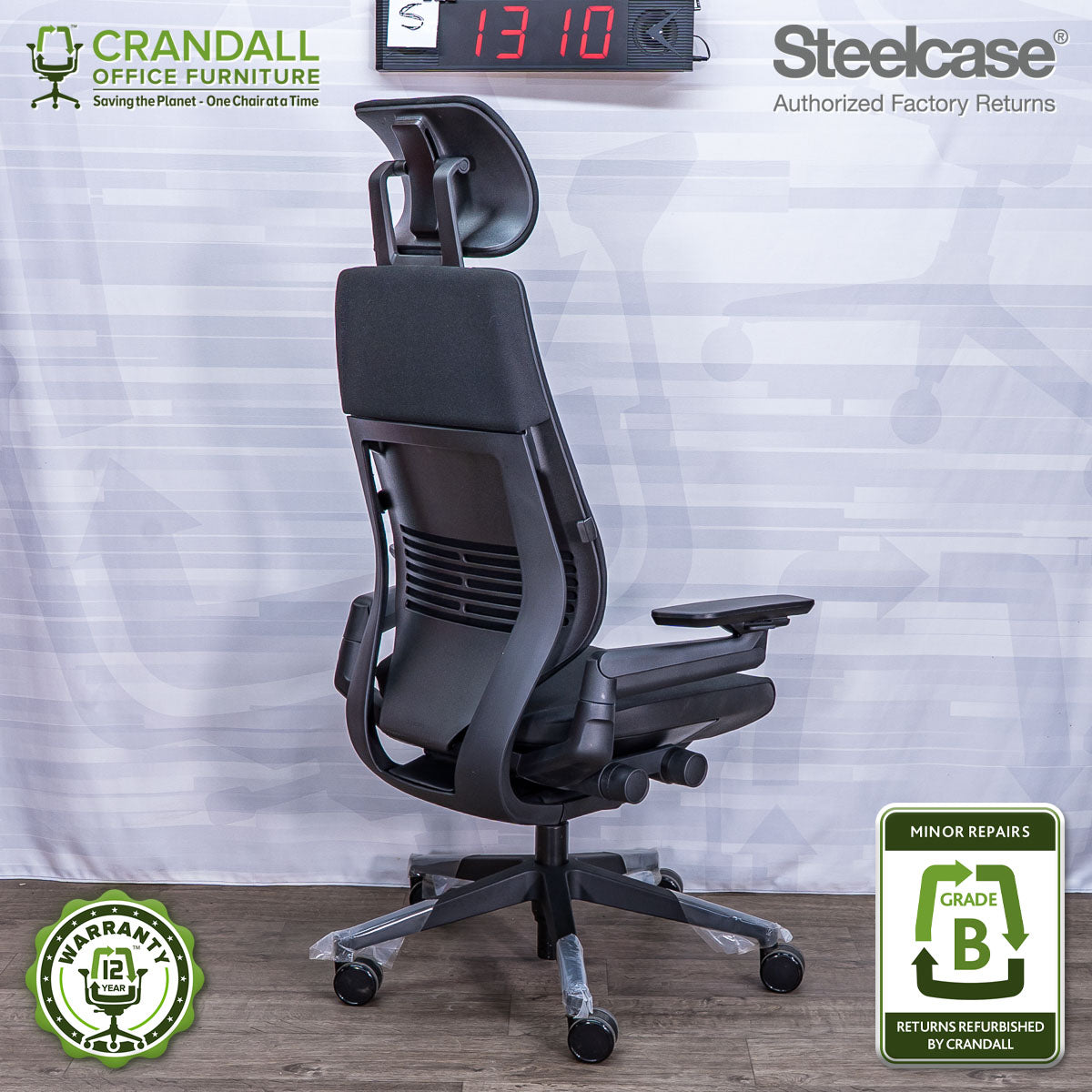 S-1310 - Steelcase Gesture with Headrest - Grade B