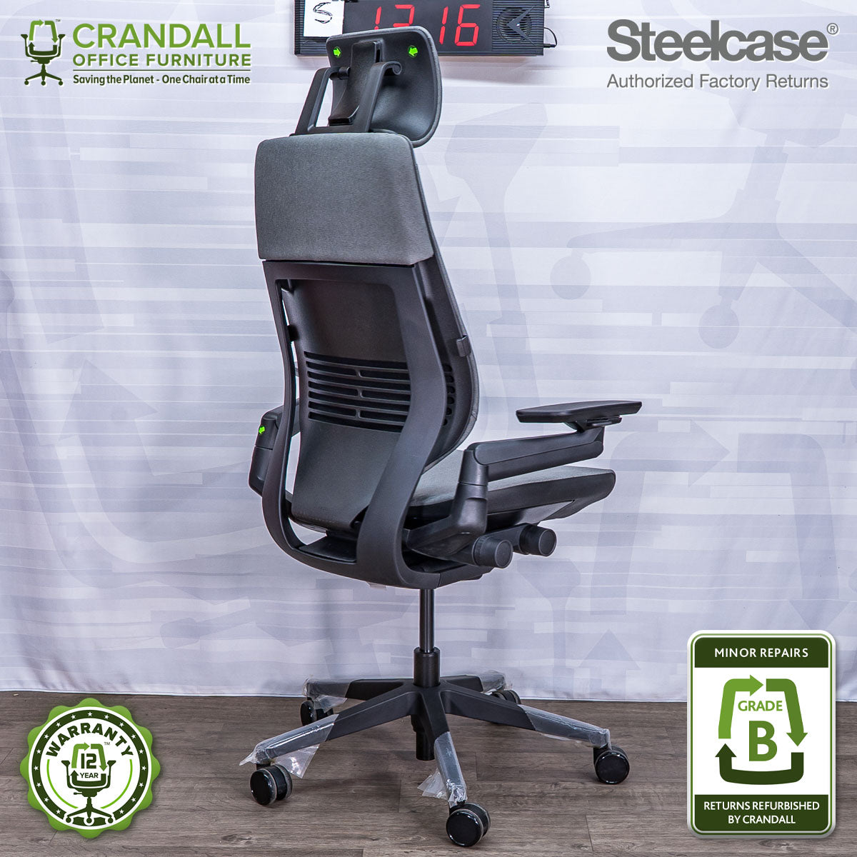 S-1316 - Steelcase Gesture with Headrest - Grade B