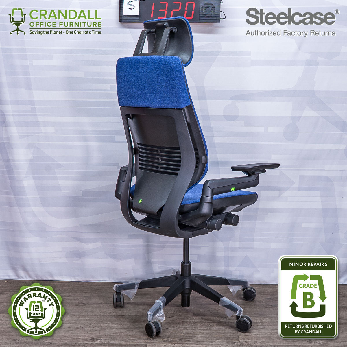 S-1320 - Steelcase Gesture with Headrest - Grade B