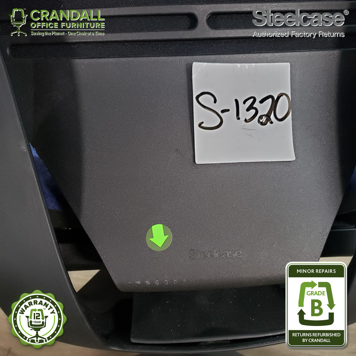 S-1320 - Steelcase Gesture with Headrest - Grade B