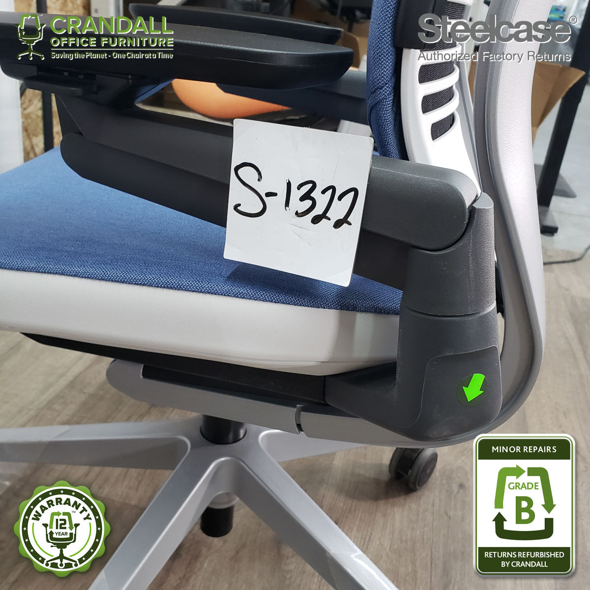 S-1322 - Steelcase Gesture with Headrest - Grade B