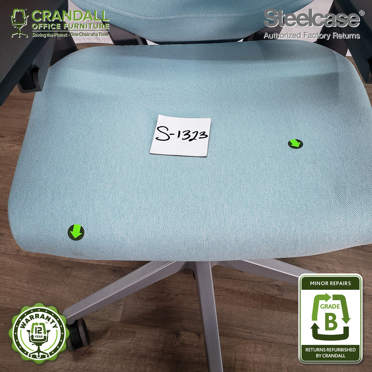 S-1323 - Steelcase Gesture with Headrest - Grade B