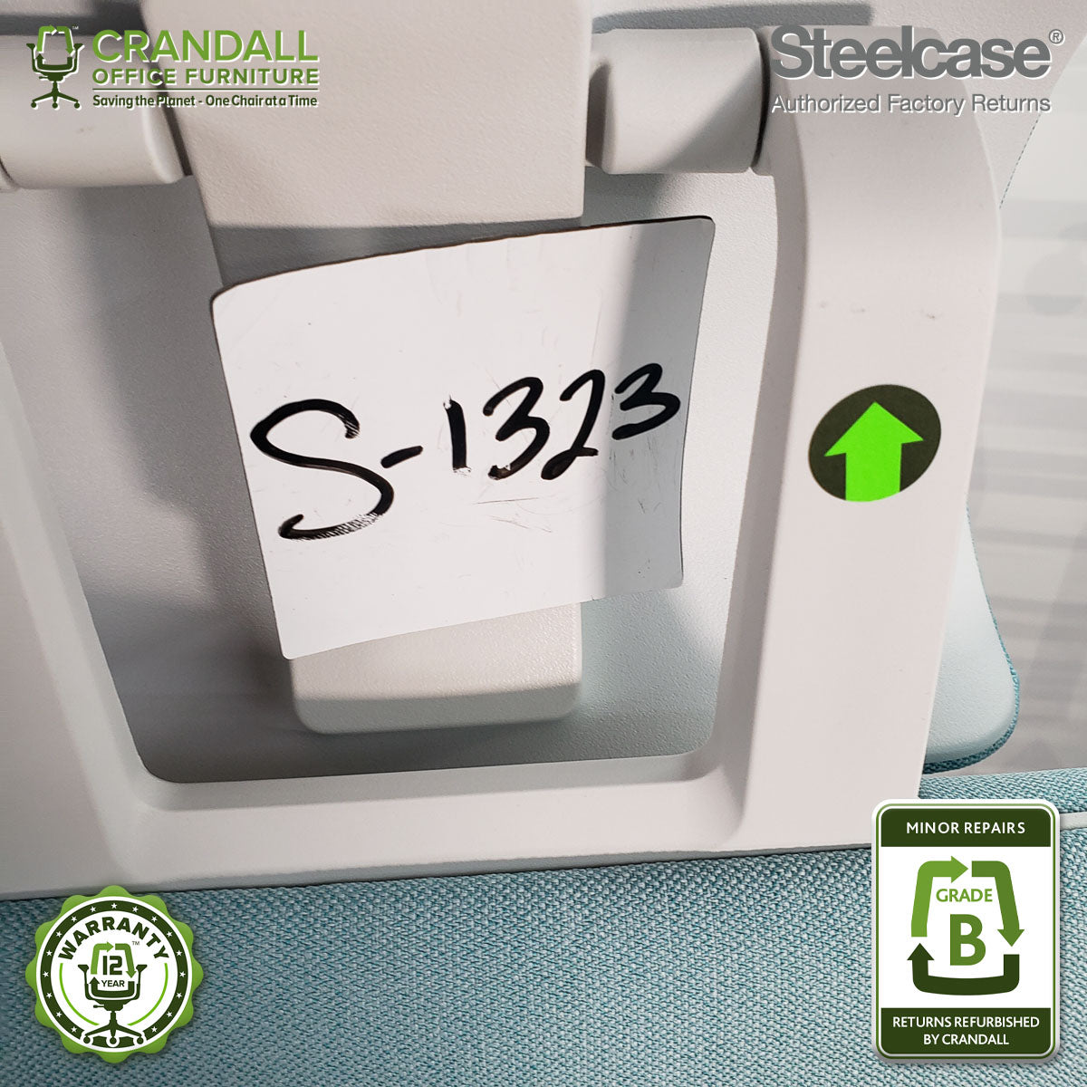 S-1323 - Steelcase Gesture with Headrest - Grade B