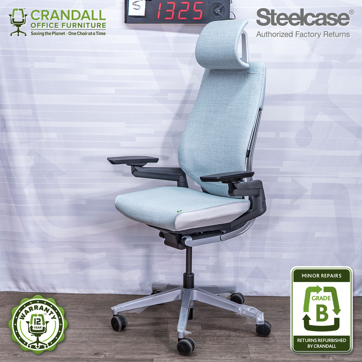 S-1325 - Steelcase Gesture with Headrest - Grade B