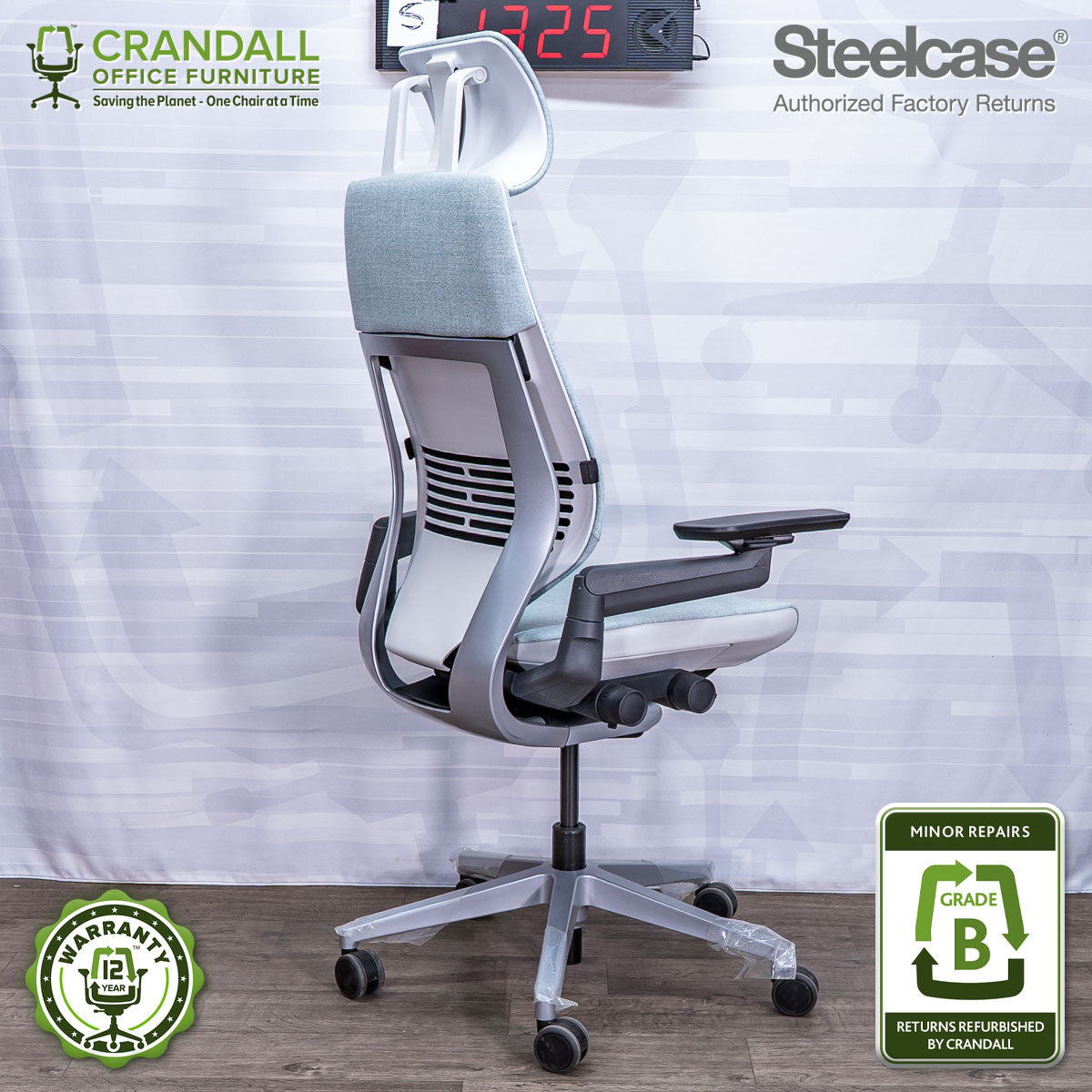 S-1325 - Steelcase Gesture with Headrest - Grade B