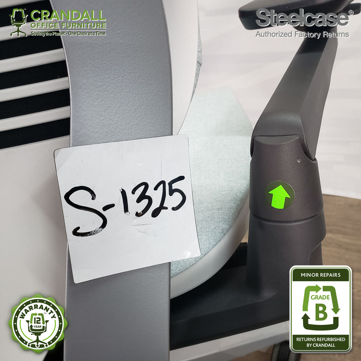 S-1325 - Steelcase Gesture with Headrest - Grade B