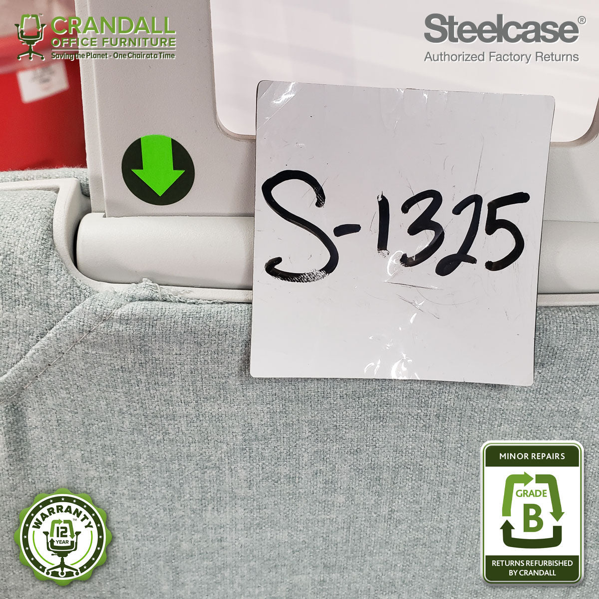 S-1325 - Steelcase Gesture with Headrest - Grade B