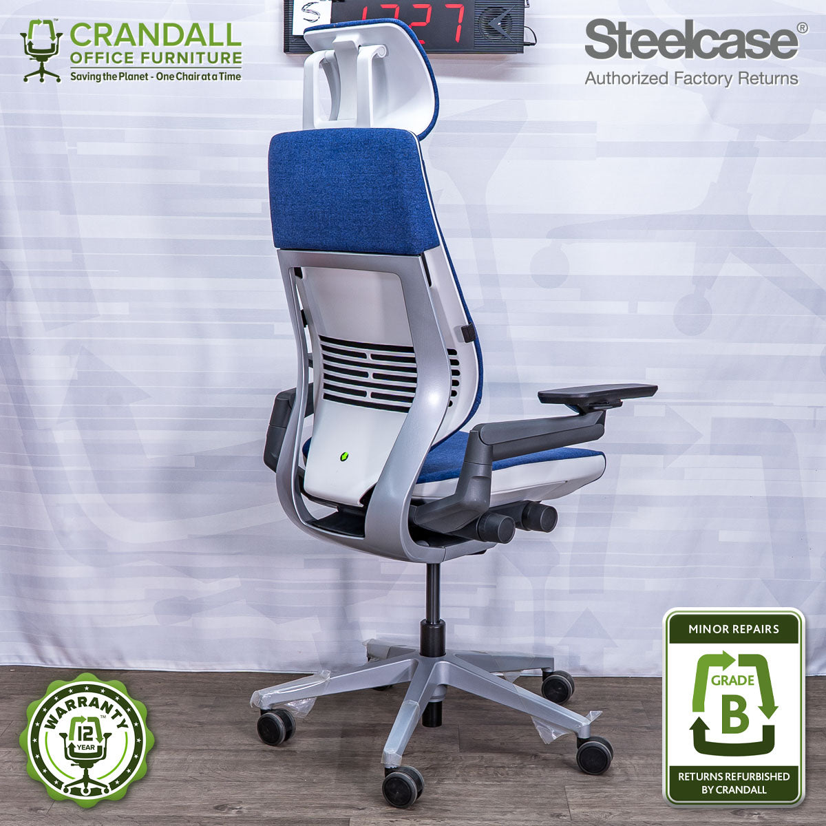 S-1327 - Steelcase Gesture with Headrest - Grade B