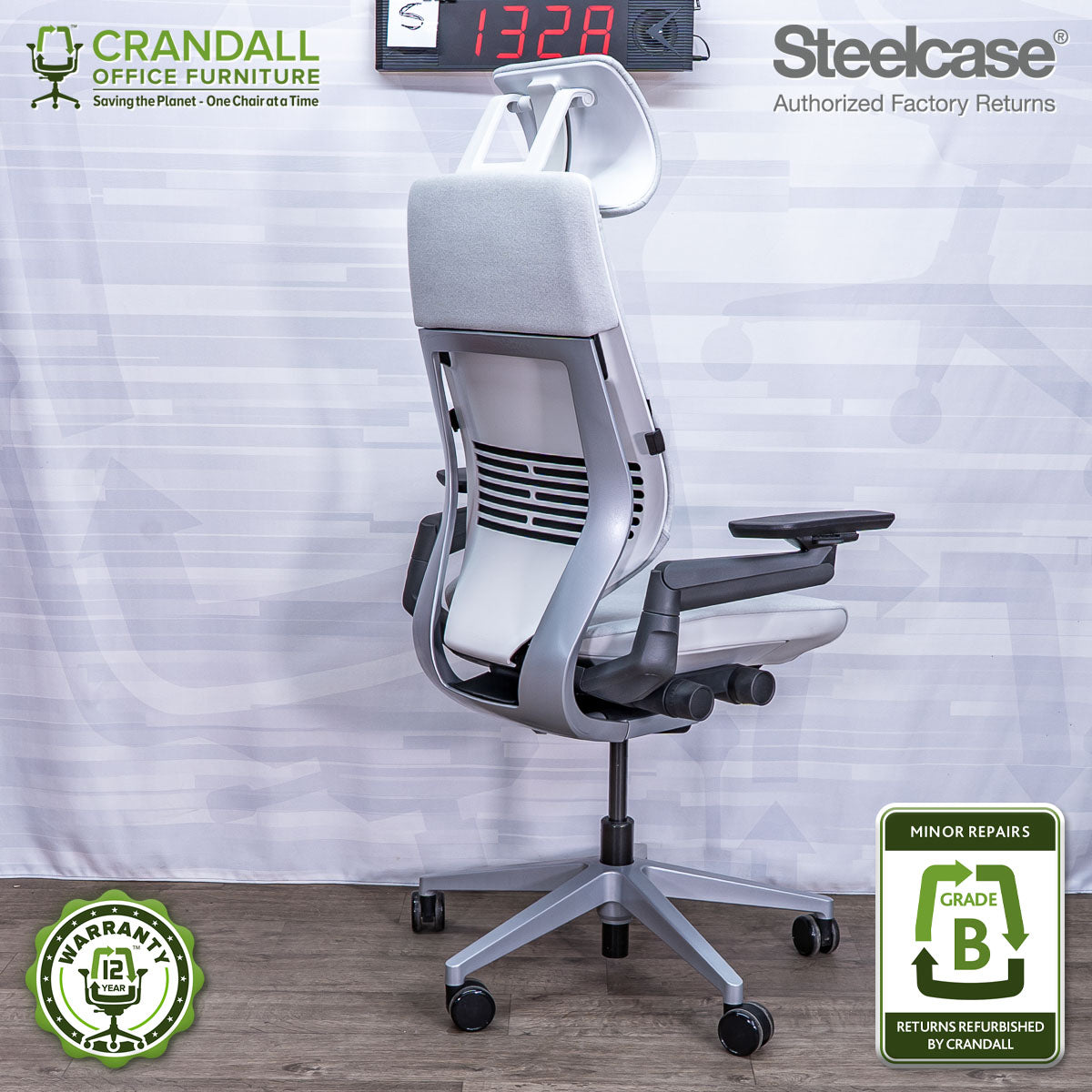 S-1328 - Steelcase Gesture with Headrest - Grade B