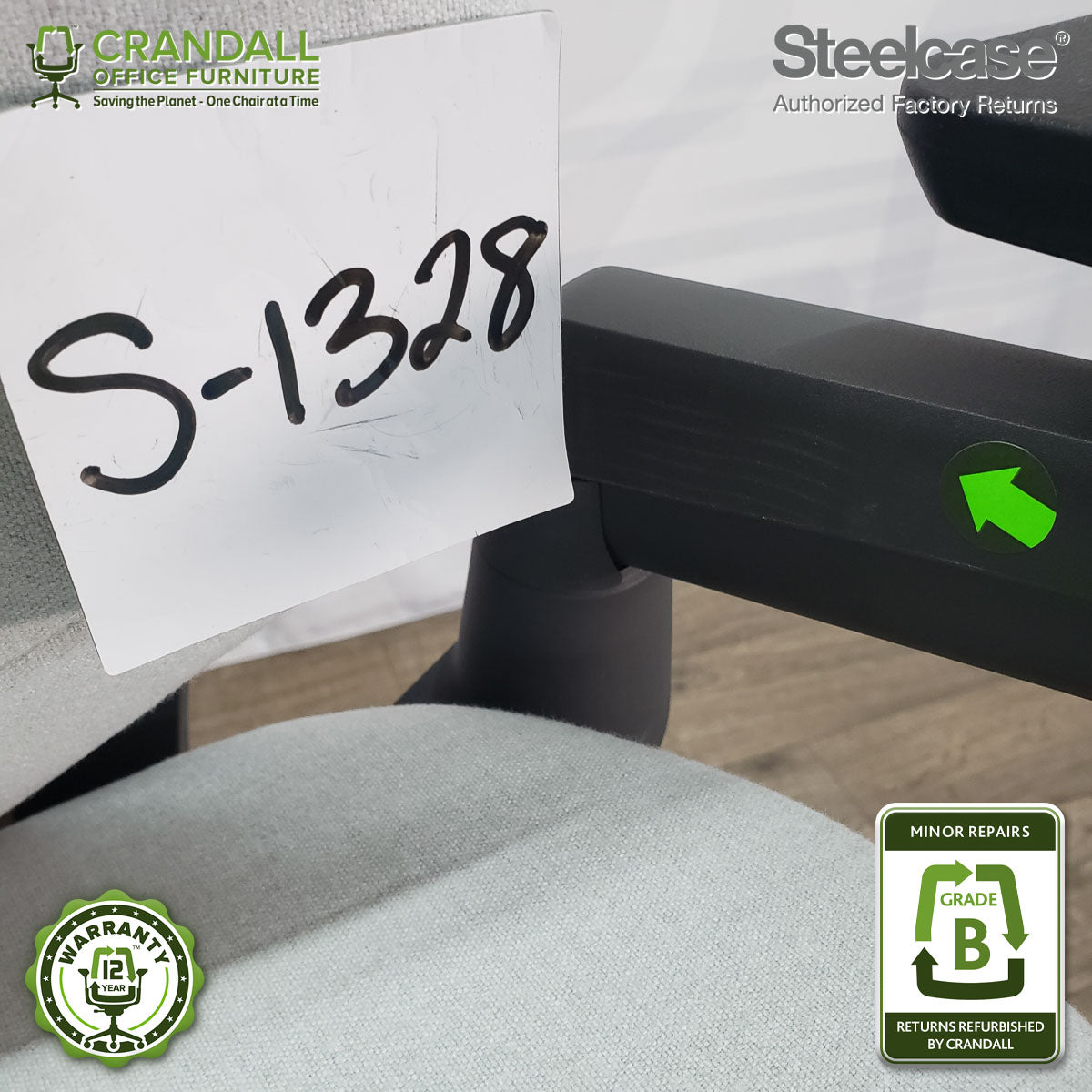 S-1328 - Steelcase Gesture with Headrest - Grade B