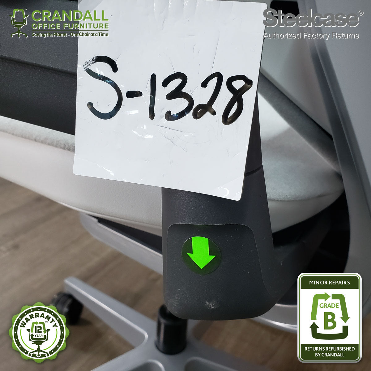 S-1328 - Steelcase Gesture with Headrest - Grade B