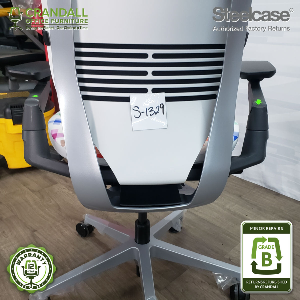 S-1329 - Steelcase Gesture with Headrest - Grade B