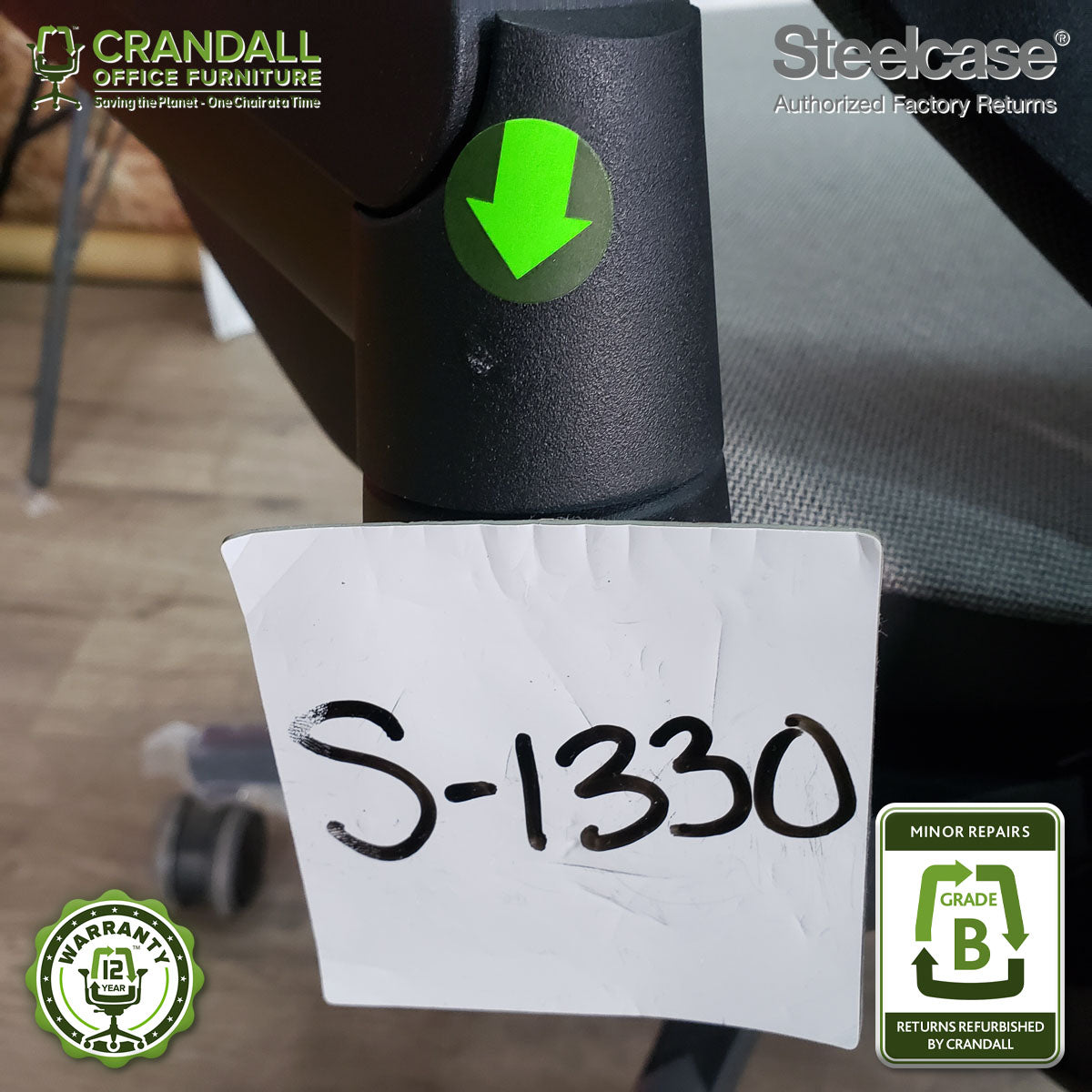 S-1330 - Steelcase Gesture with Headrest - Grade B