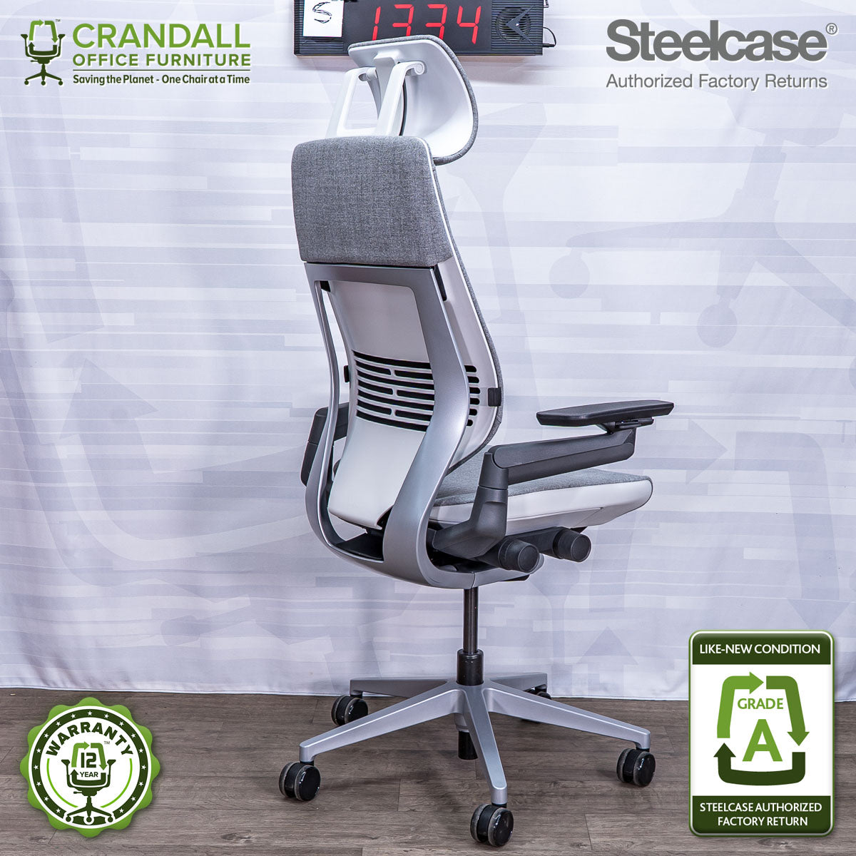 S-1334 - Steelcase Gesture with Headrest - Grade A