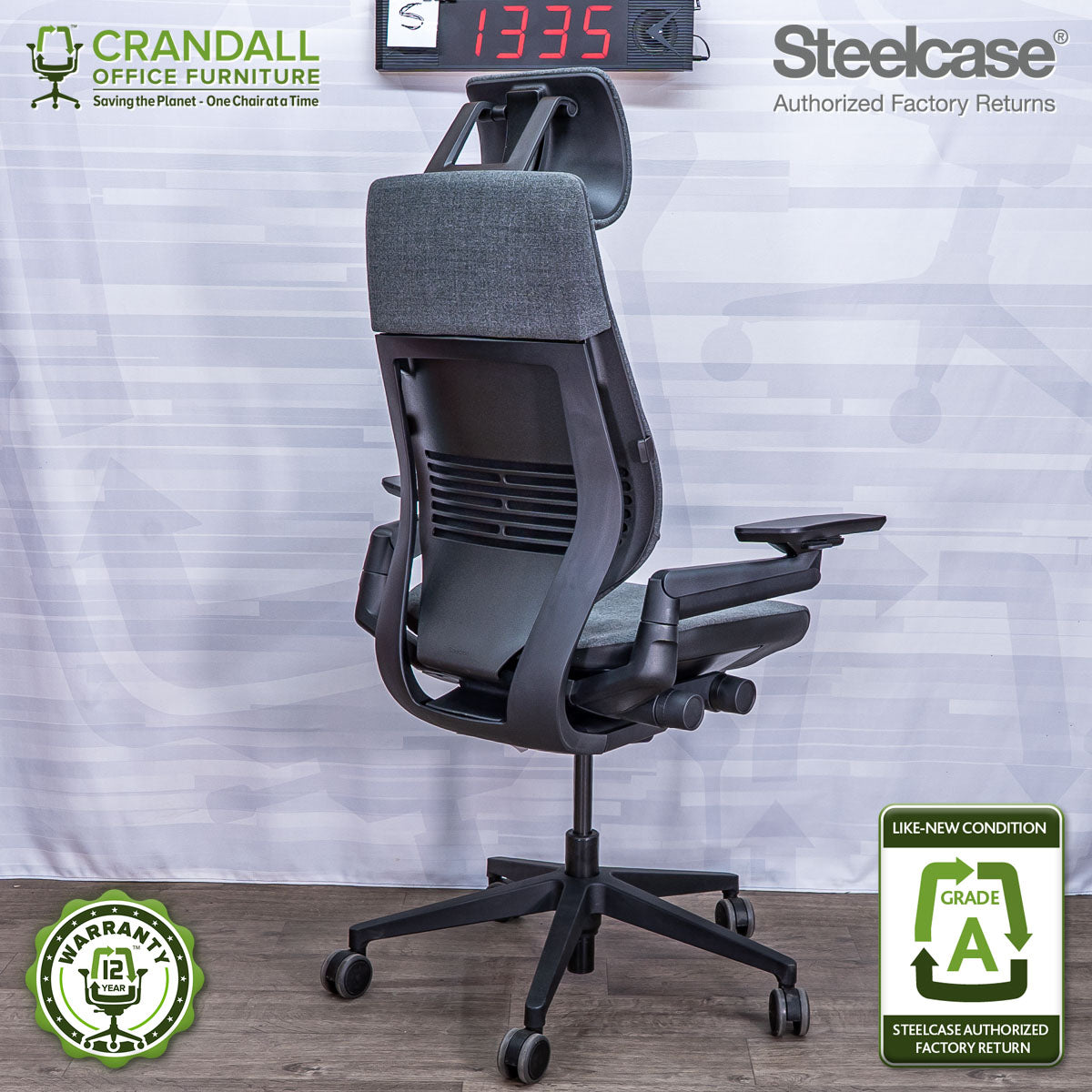 S-1335 - Steelcase Gesture with Headrest - Grade A
