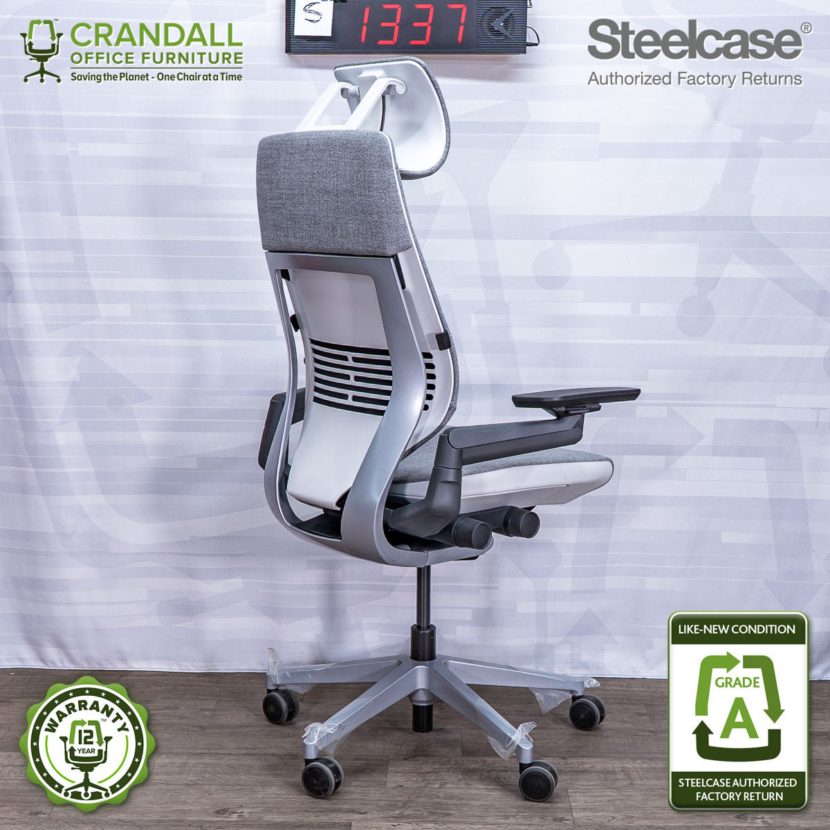 S-1337 - Steelcase Gesture with Headrest - Grade A