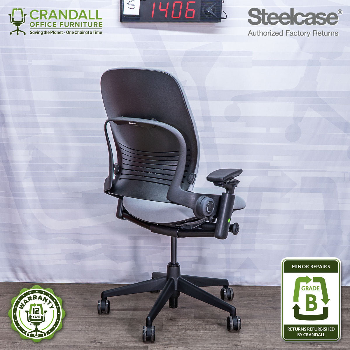 S-1406 - Steelcase V2 Leap - Grade B