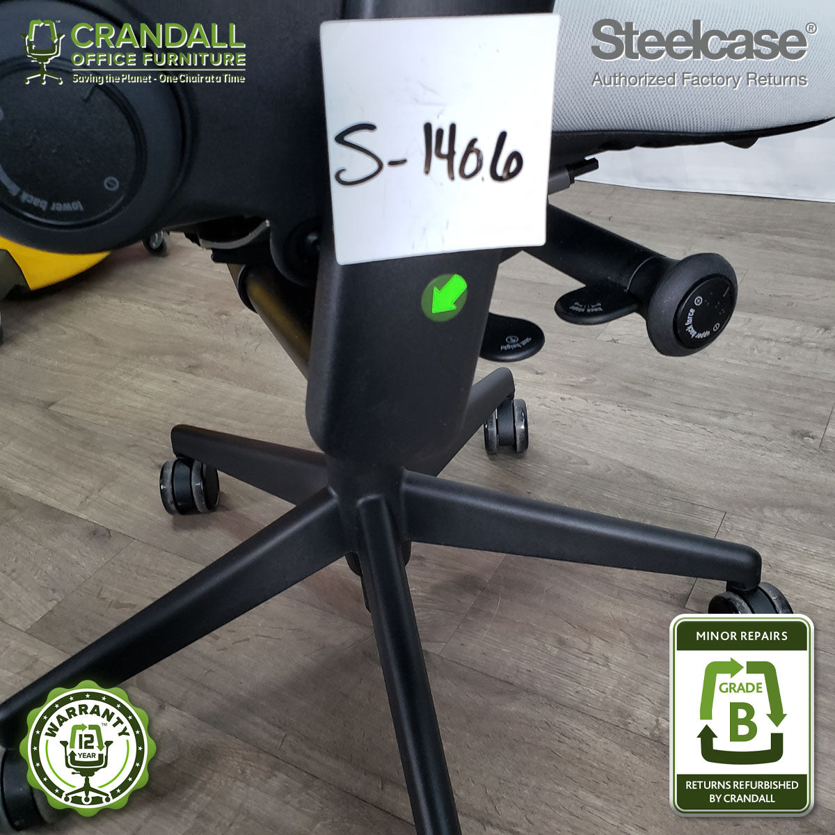 S-1406 - Steelcase V2 Leap - Grade B