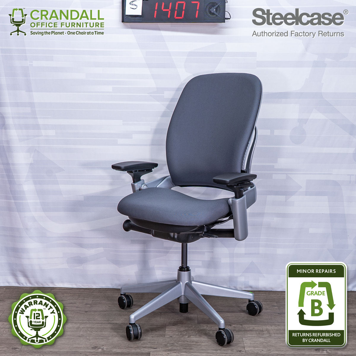 S-1407 - Steelcase V2 Leap - Grade B