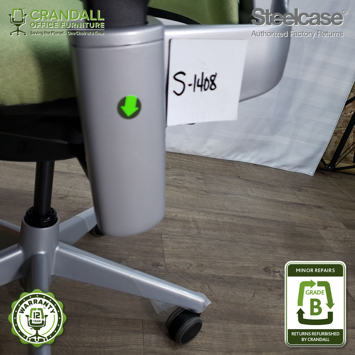 S-1408 - Steelcase V2 Leap - Grade B