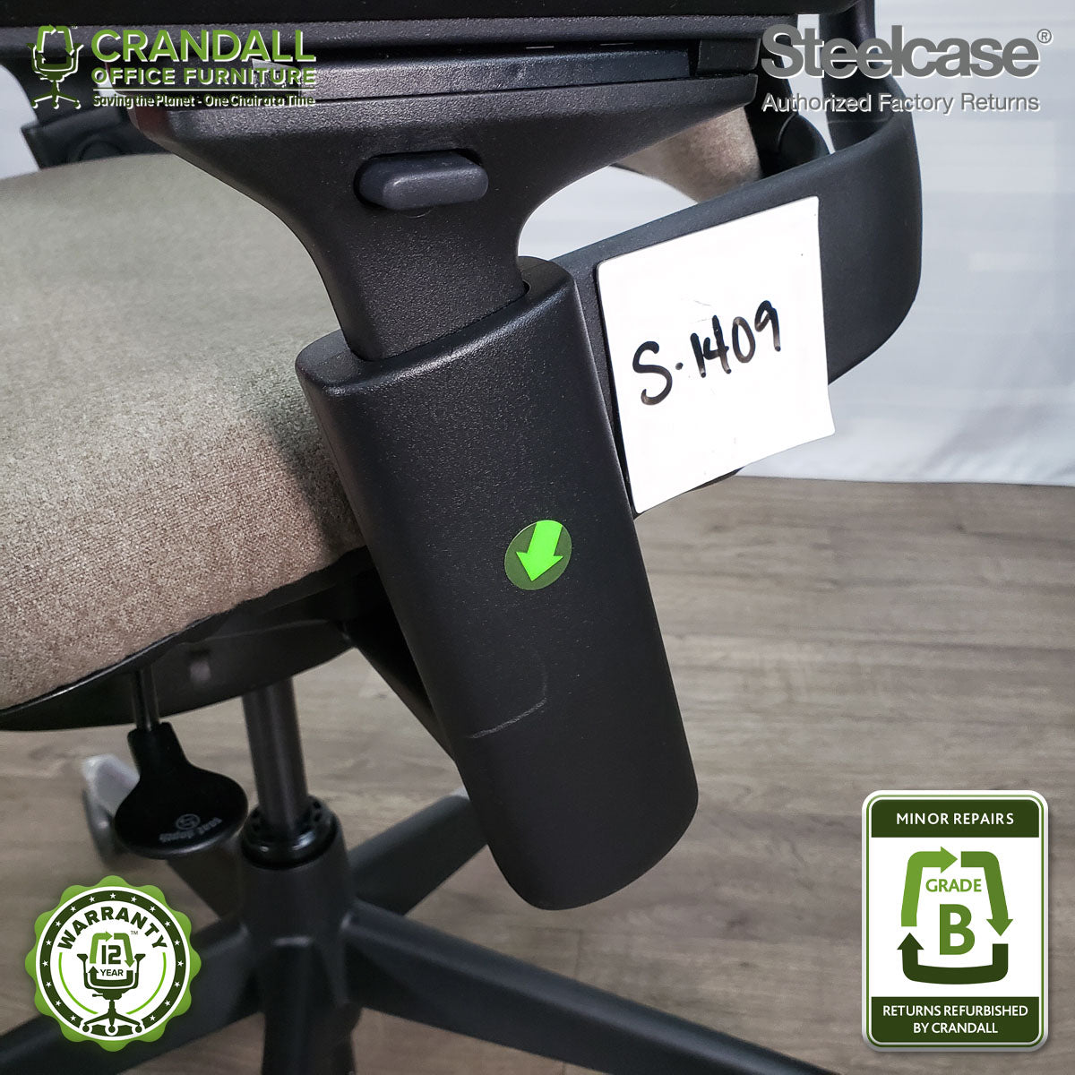 S-1409 - Steelcase V2 Leap - Grade B