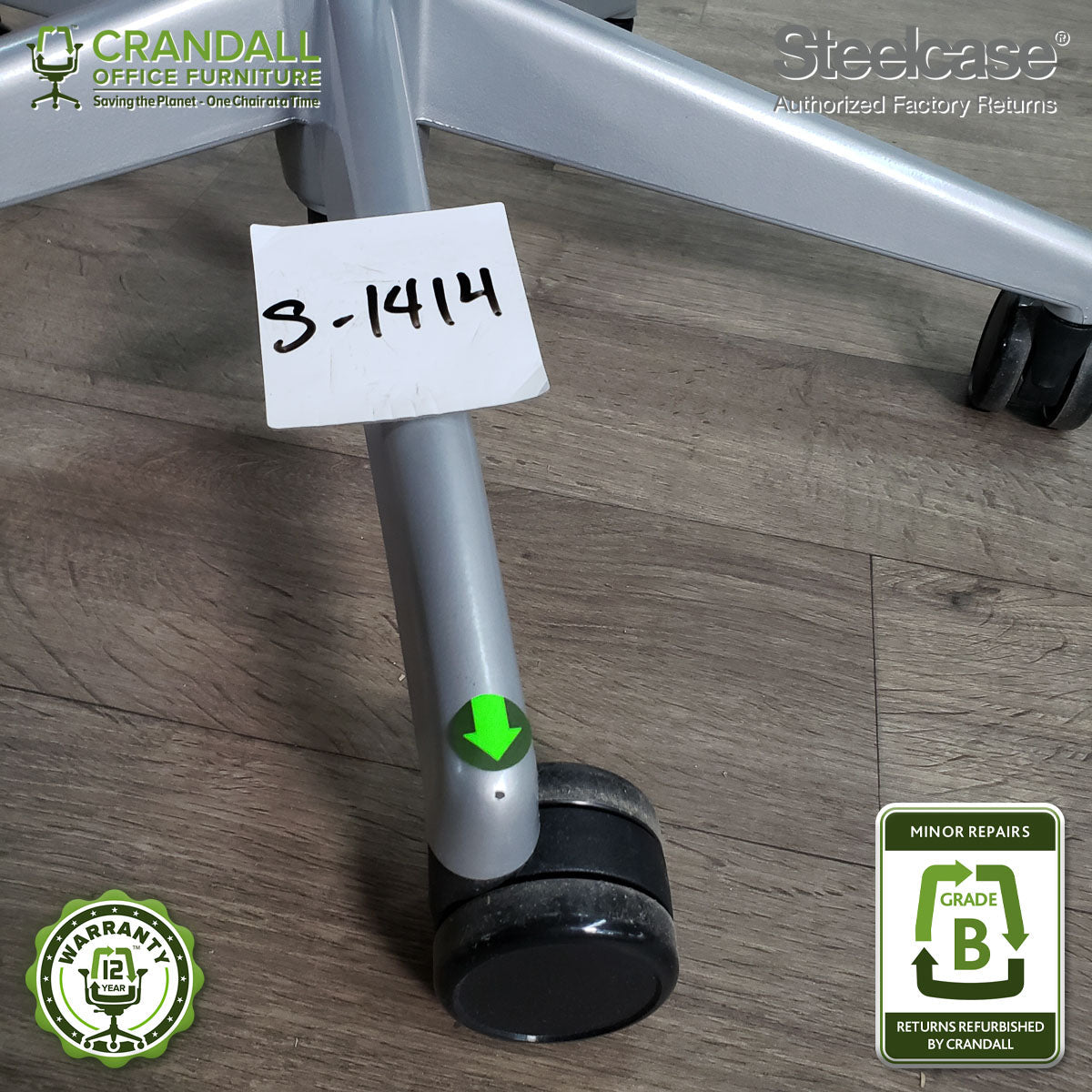S-1414 - Steelcase V2 Leap - Grade B