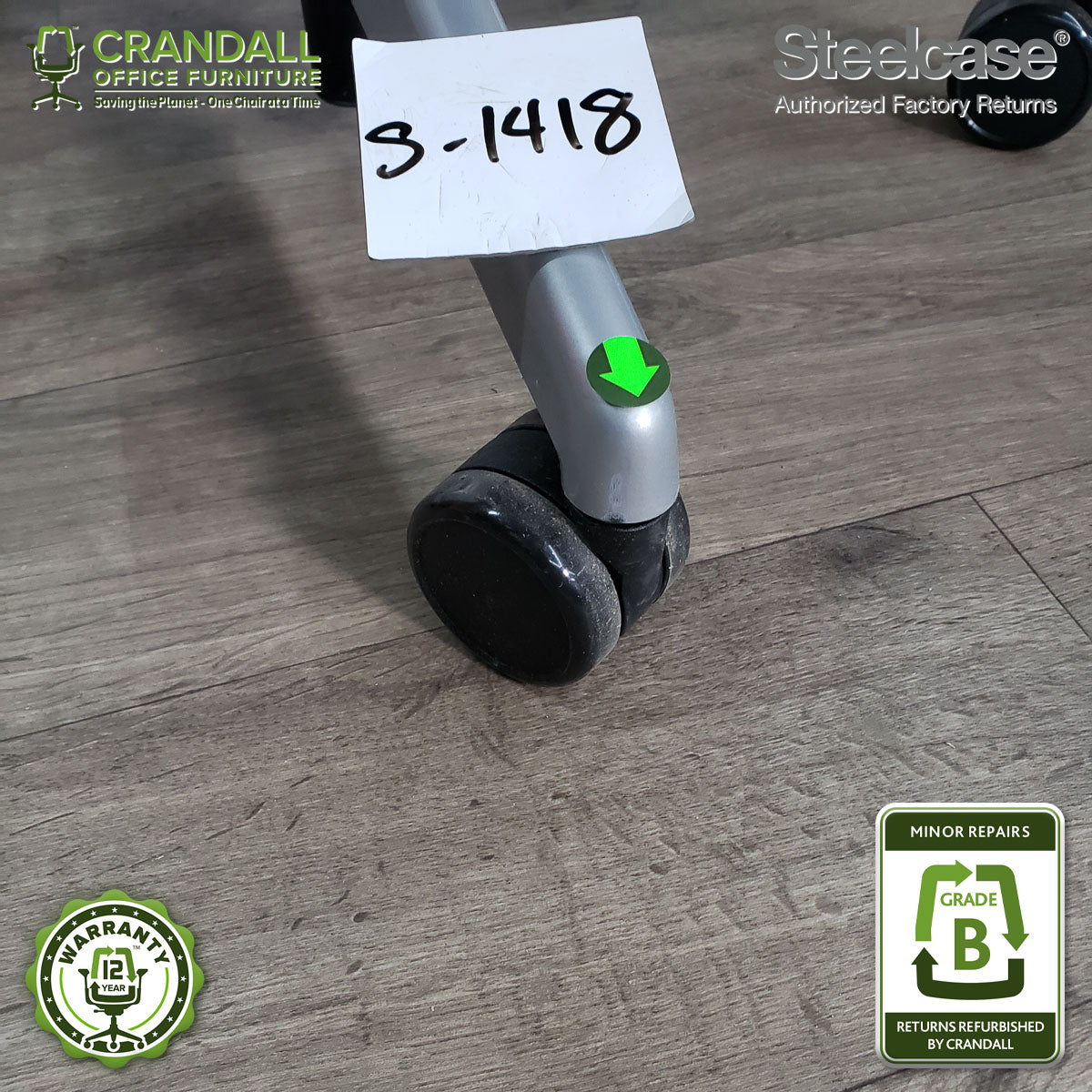 S-1418 - Steelcase V2 Leap - Grade B