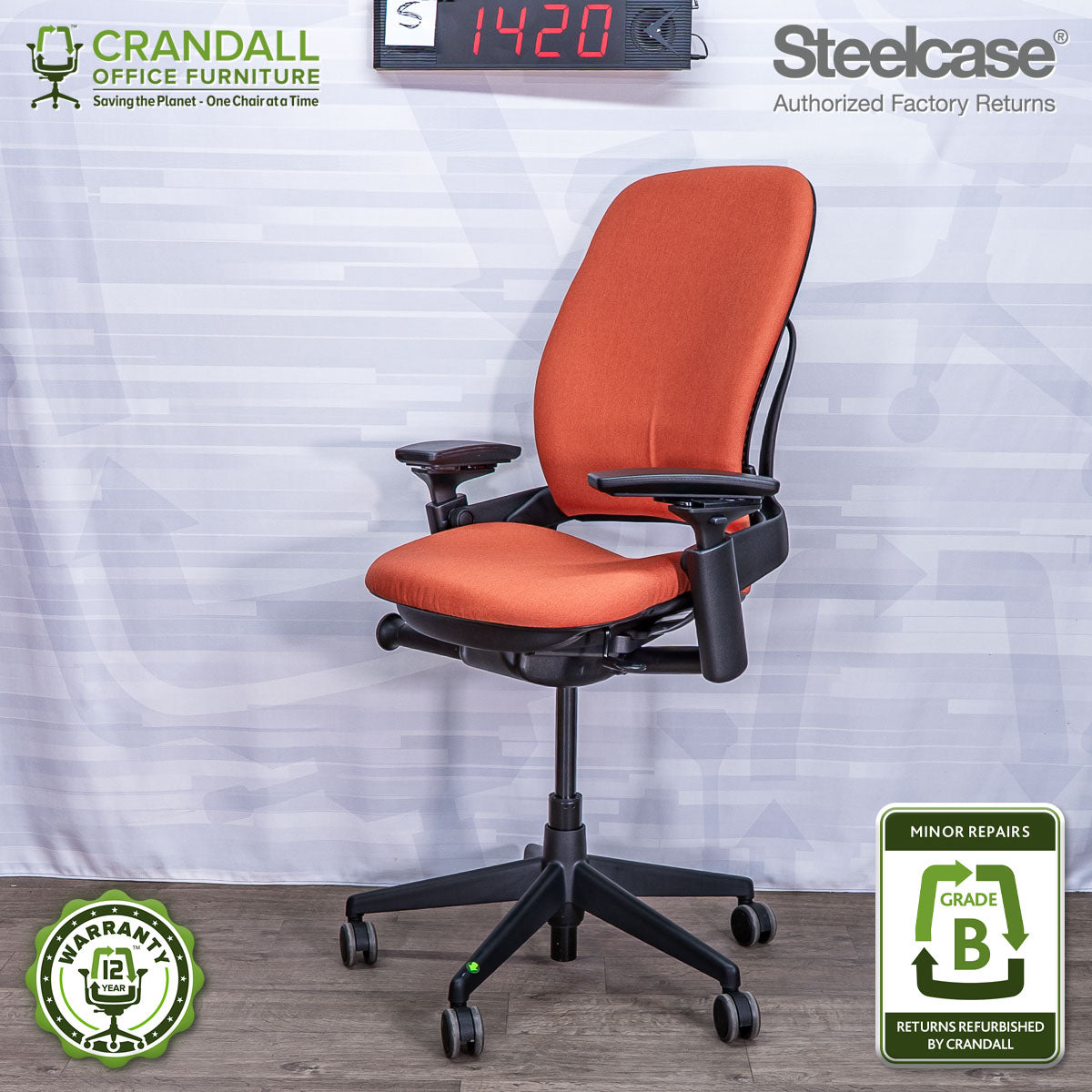S-1420 - Steelcase V2 Leap - Grade B