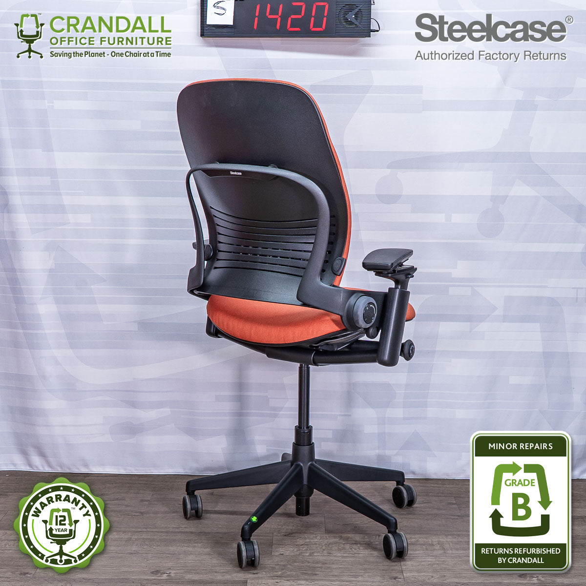 S-1420 - Steelcase V2 Leap - Grade B