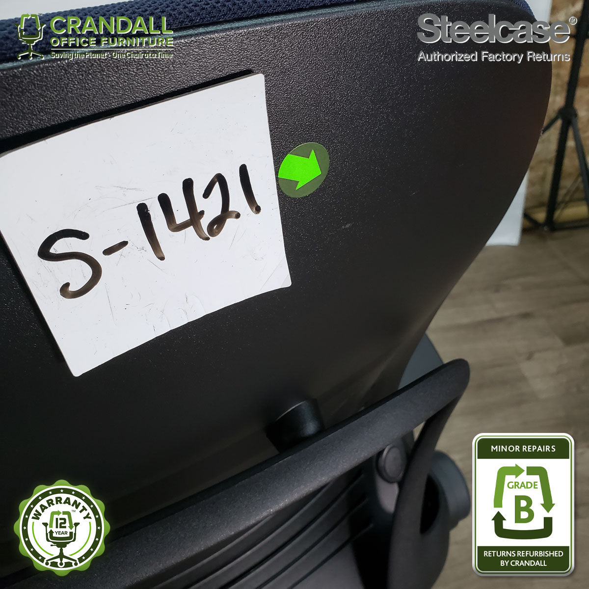 S-1421 - Steelcase V2 Leap - Grade B