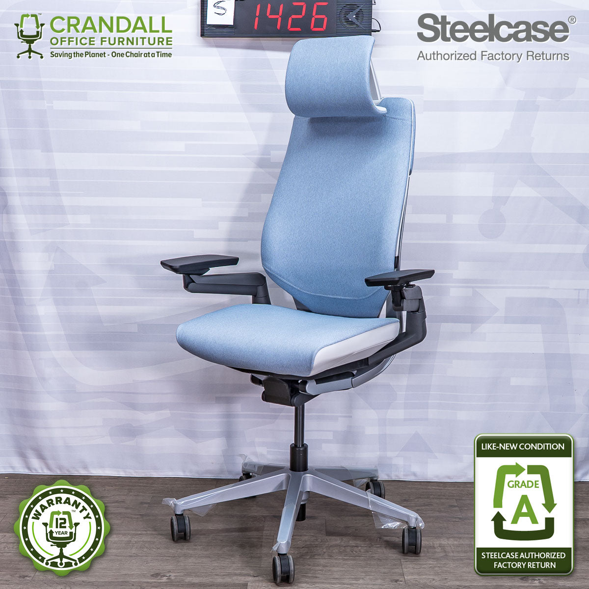 S-1426 - Steelcase Gesture with Headrest - Grade A