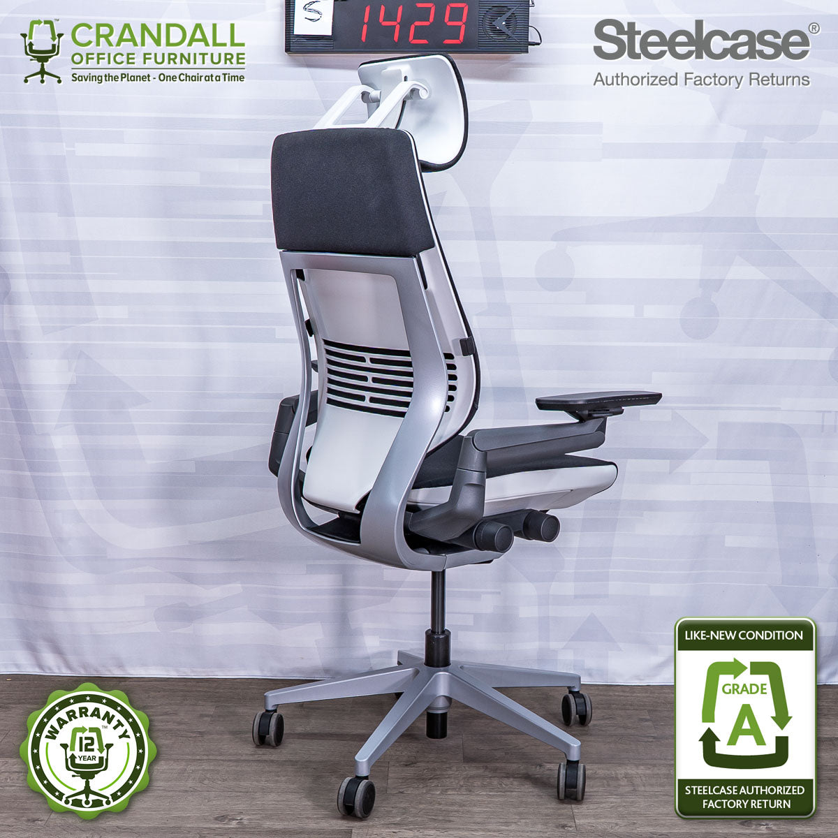 S-1429 - Steelcase Gesture with Headrest - Grade A