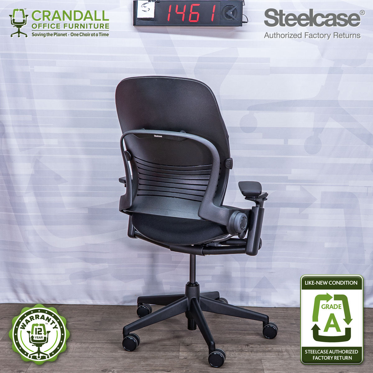 S-1461 - Steelcase V2 Leap - Grade A