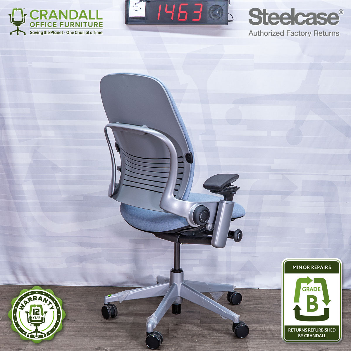 S-1463 - Steelcase V2 Leap - Grade B
