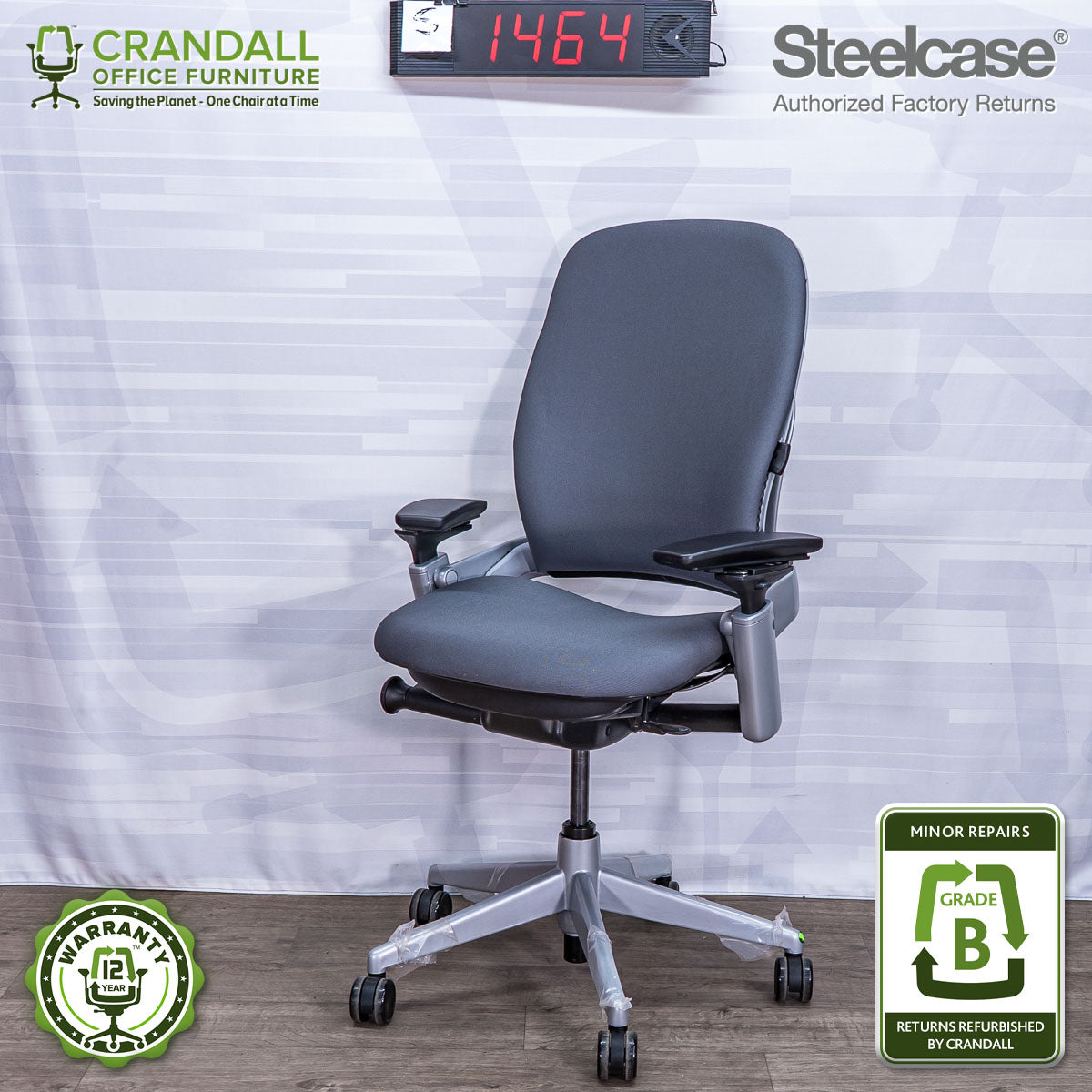 S-1464 - Steelcase V2 Leap - Grade B