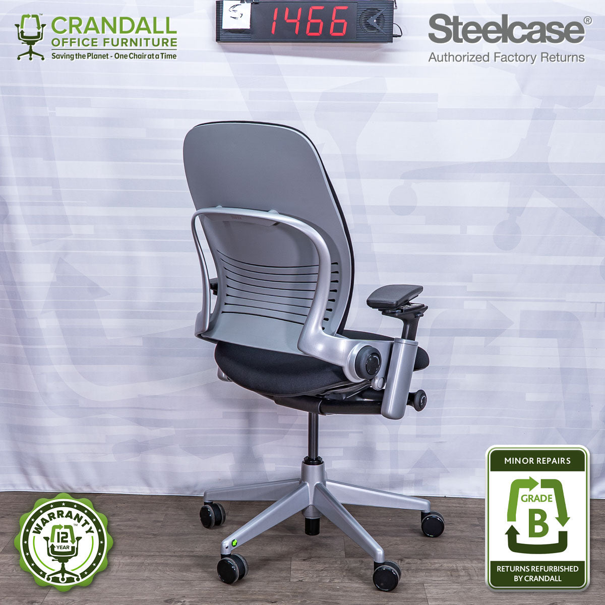 S-1466 - Steelcase V2 Leap - Grade B