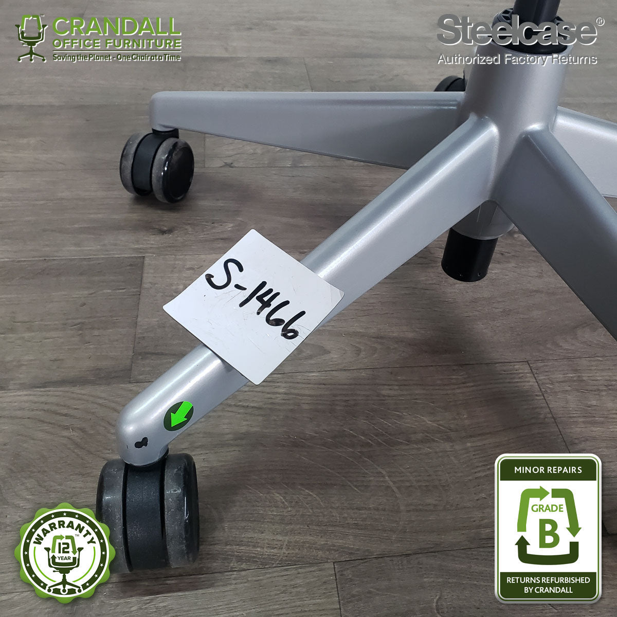 S-1466 - Steelcase V2 Leap - Grade B