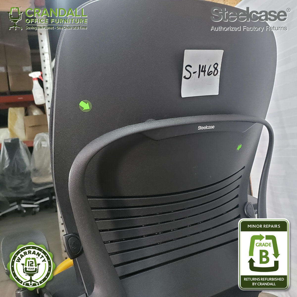 S-1468 - Steelcase V2 Leap - Grade B