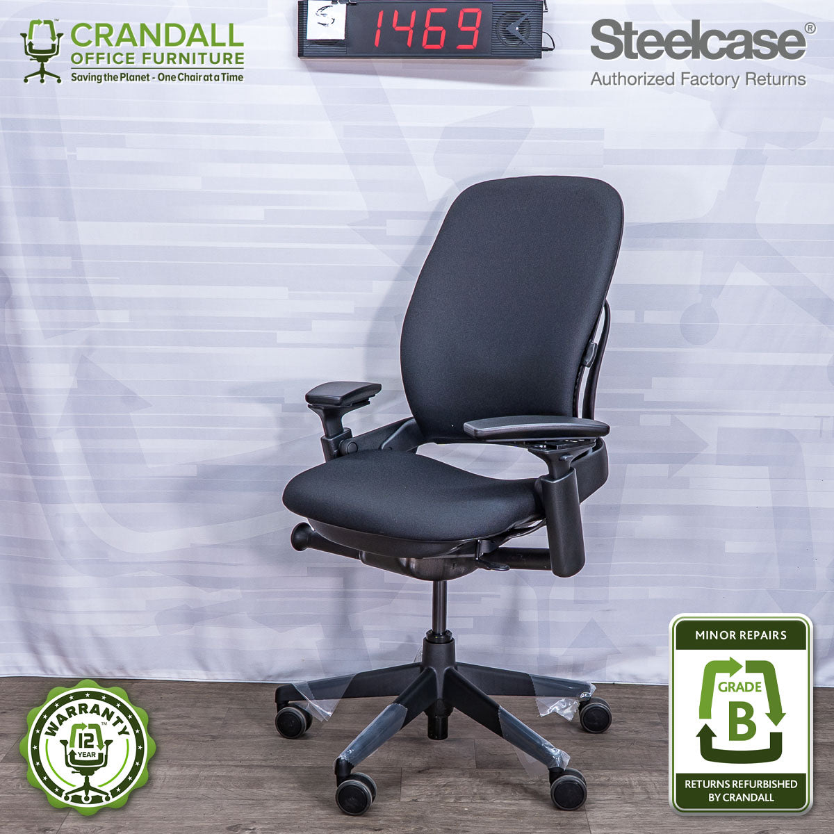 S-1469 - Steelcase V2 Leap - Grade B
