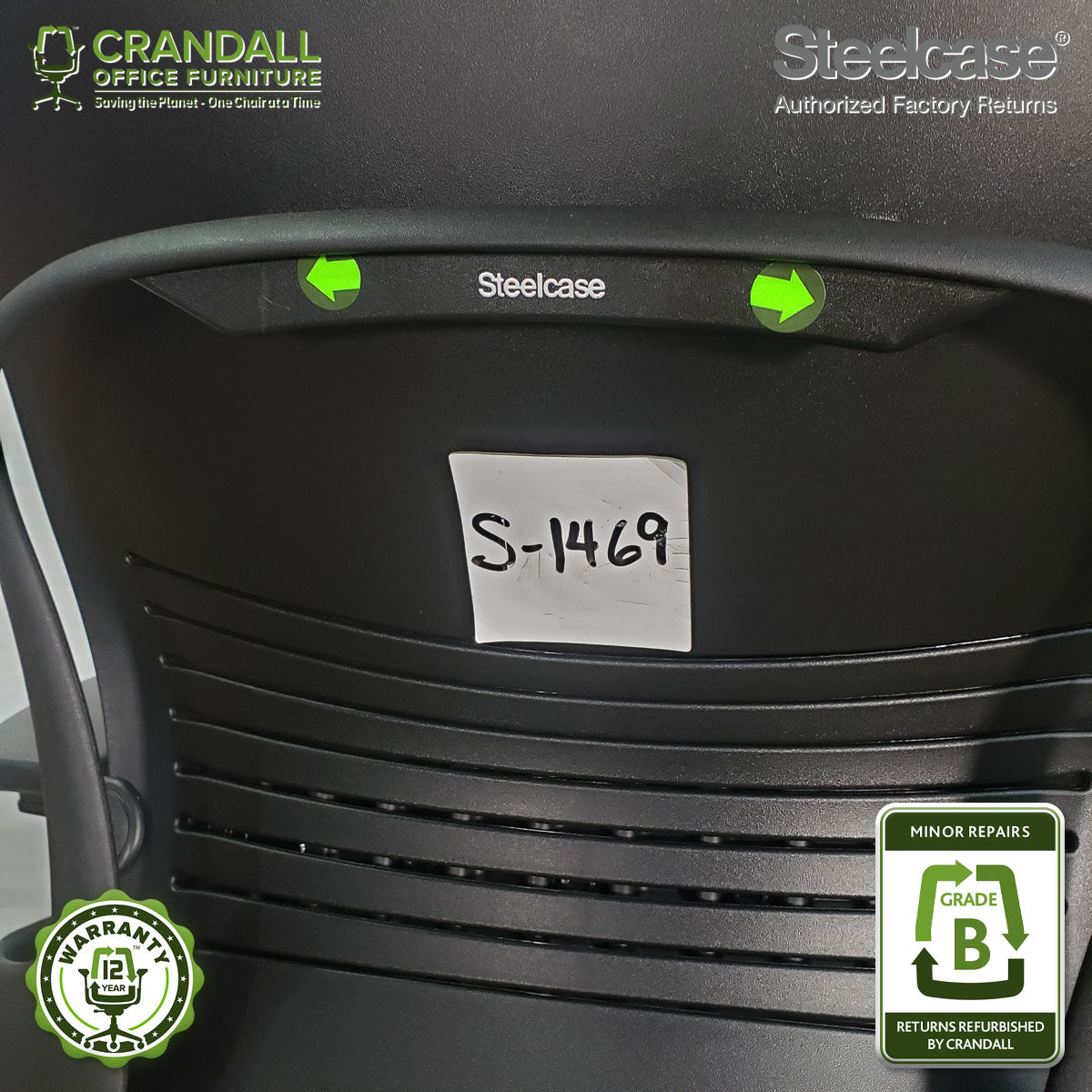 S-1469 - Steelcase V2 Leap - Grade B