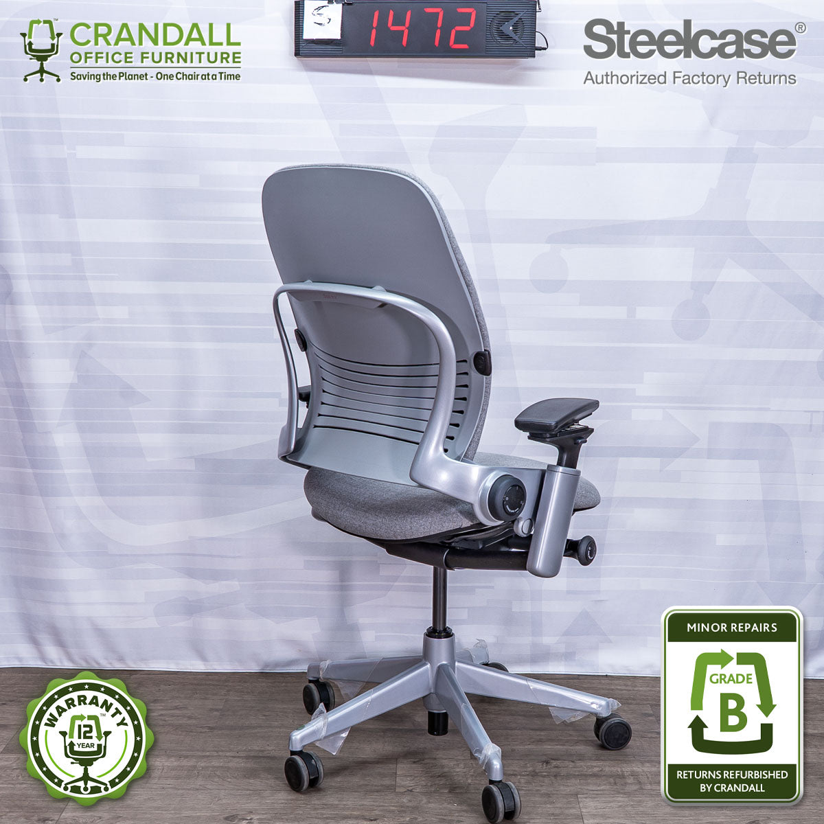 S-1472 - Steelcase V2 Leap - Grade B