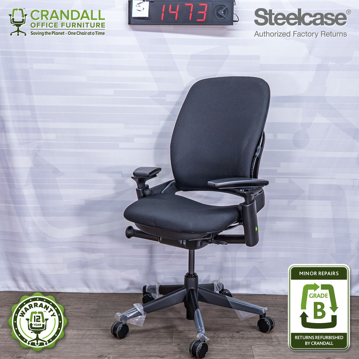 S-1473 - Steelcase V2 Leap - Grade B