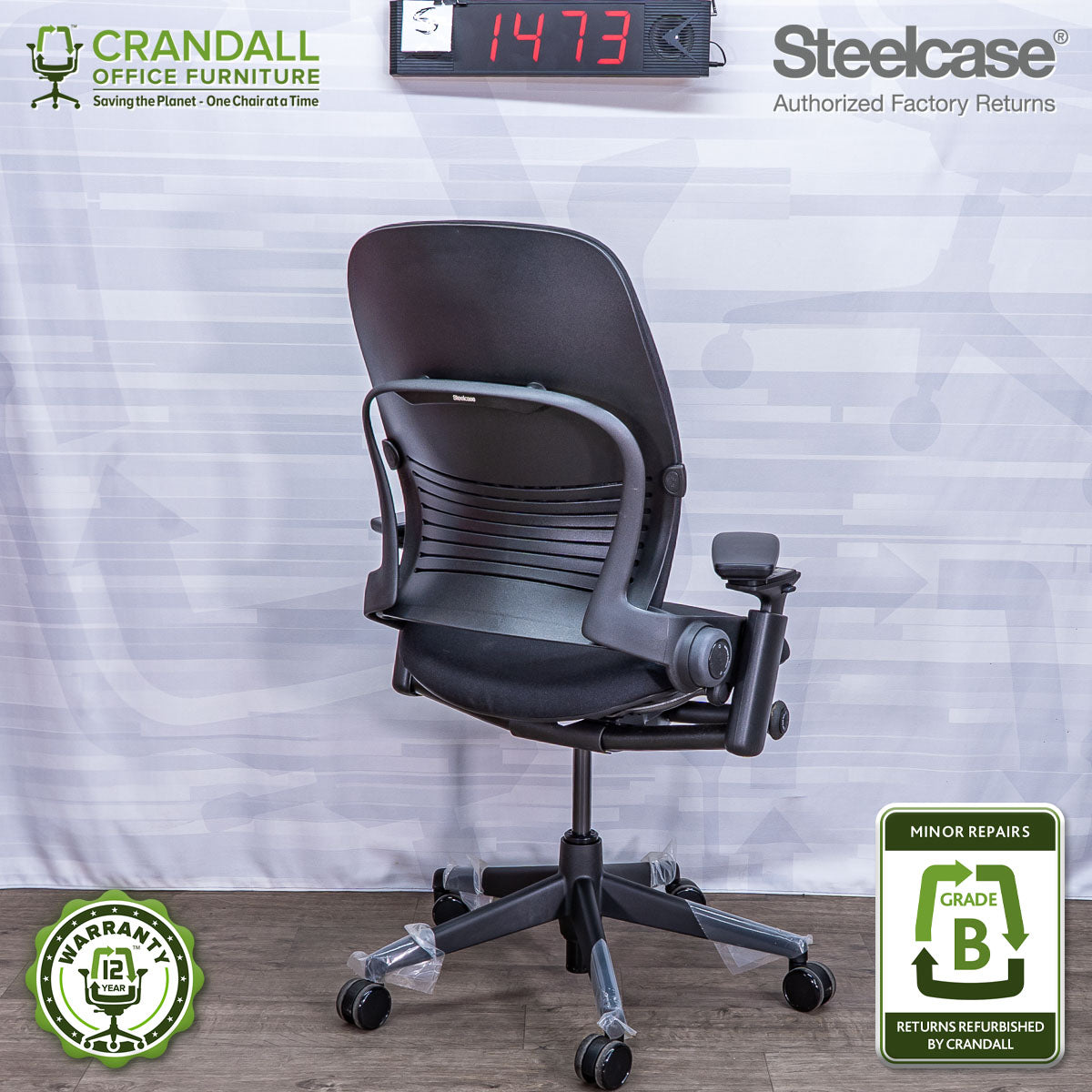 S-1473 - Steelcase V2 Leap - Grade B