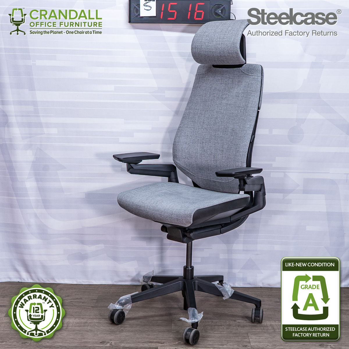 S-1516 - Steelcase Gesture with Headrest - Grade A