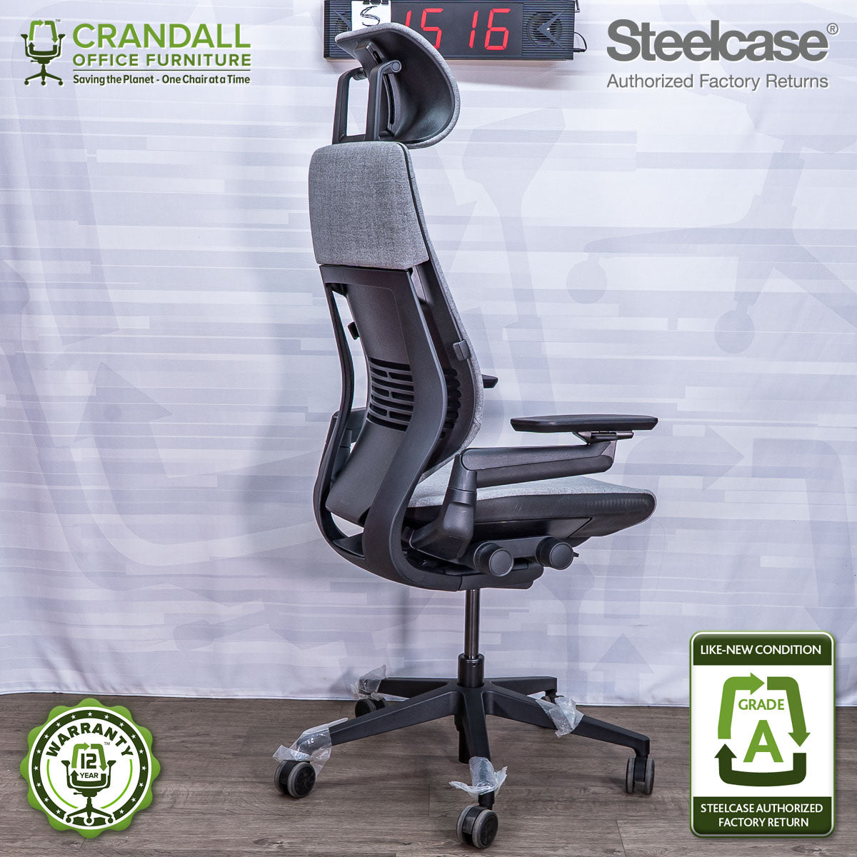 S-1516 - Steelcase Gesture with Headrest - Grade A
