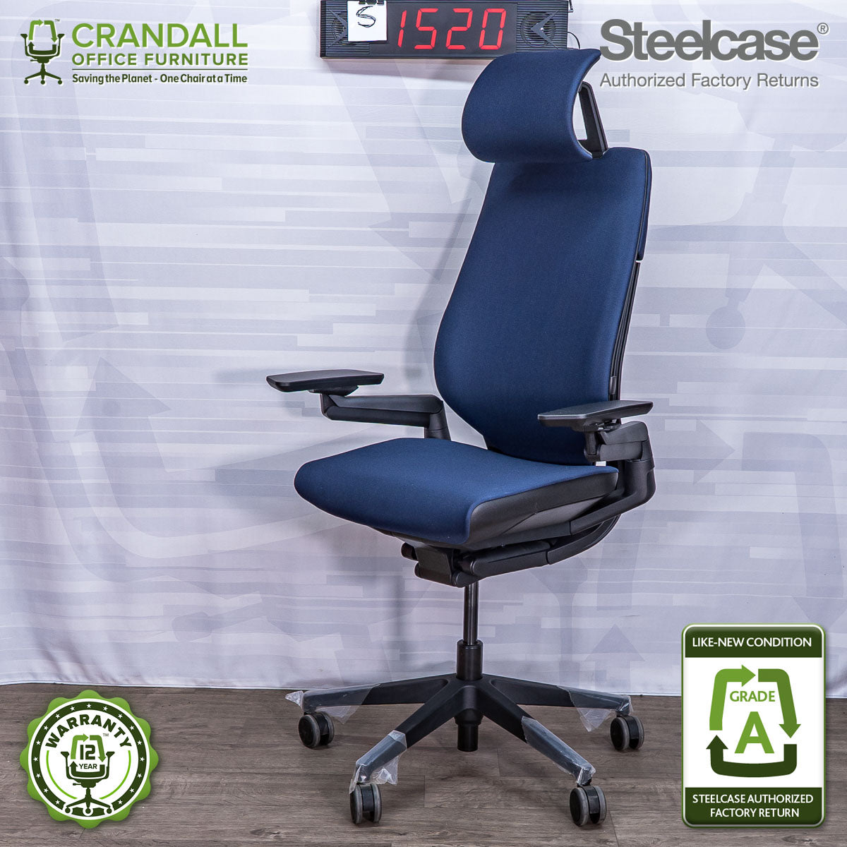 S-1520 - Steelcase Gesture with Headrest - Grade A
