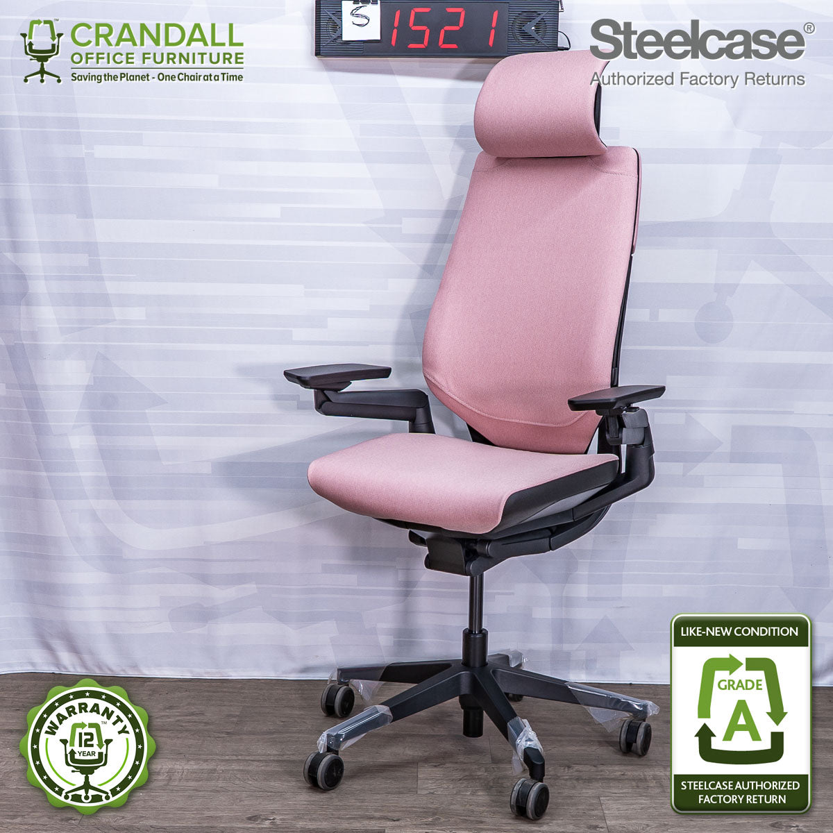 S-1521 - Steelcase Gesture with Headrest - Grade A